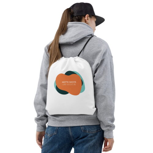 North Shore Like A Local Drawstring Bag