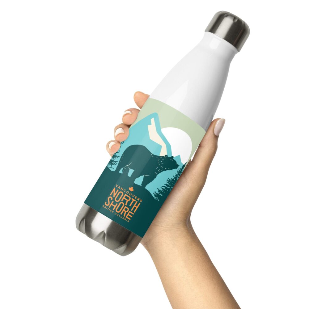 Vancouver's North Shore Bear Stainless Steel Water Bottle - Image 4