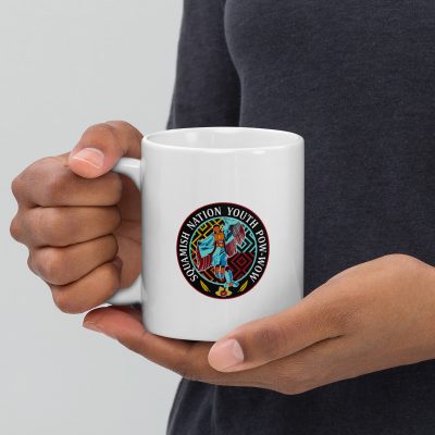 White glossy mug